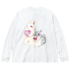 しず華＊(カラー･リボンボン)のきゅんきゅん Big Long Sleeve T-Shirt