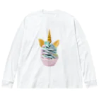 okazeのカップケーキユニコーン Big Long Sleeve T-Shirt