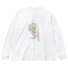 小鹿屋のつられ猫トム ビッグシルエットロングスリーブTシャツ