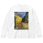 art-standard（アートスタンダード）のゴッホ / 夜のカフェテラス （Terrasse du café le soir） 1888 with Selbstbildnis 1887 ビッグシルエットロングスリーブTシャツ