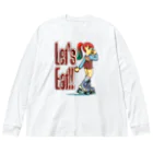 nidan-illustrationの“let's eat!!" ビッグシルエットロングスリーブTシャツ