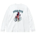 nidan-illustrationの"HIGH FIVE" ビッグシルエットロングスリーブTシャツ