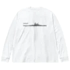 puikkoの軍艦　大和（グレー） ビッグシルエットロングスリーブTシャツ