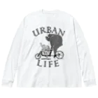 nidan-illustrationの"URBAN LIFE" #1 ビッグシルエットロングスリーブTシャツ