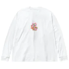 leap flower.の民画・文字図「福」 Big Long Sleeve T-Shirt