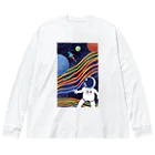 うぐいすのTo space ビッグシルエットロングスリーブTシャツ