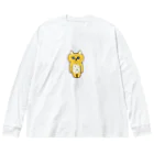 yuuhiのおみせのシュールなネコ ビッグシルエットロングスリーブTシャツ