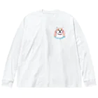 アトリエ　トトのビョーンされた犬 ビッグシルエットロングスリーブTシャツ