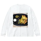 ミンミン商店の夜ご飯 ビッグシルエットロングスリーブTシャツ