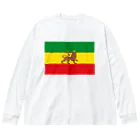 DRIPPEDのRASTAFARI LION FLAG-エチオピア帝国の国旗- Tシャツ Big Long Sleeve T-Shirt