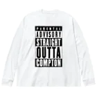 DRIPPEDのPARENTAL ADVISORY STRAIGHT OUTTA COMPTON-ペアレンタル・アドバイザリー・ストレイト・アウタ・コンプトン- ボックスロゴ Big Long Sleeve T-Shirt