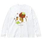 わん。(・Y・=)βの試食もバッチリ！ ビッグシルエットロングスリーブTシャツ