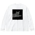 たかはしの店の黒猫のジジ ビッグシルエットロングスリーブTシャツ