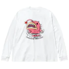 イラスト MONYAAT のCT114 海の底のあんこ姫*まだまだいける ビッグシルエットロングスリーブTシャツ