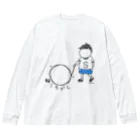 mkumakumaの輪ころがし Big Long Sleeve T-Shirt