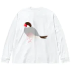 comet-yのノーマル文鳥さん ビッグシルエットロングスリーブTシャツ