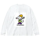 momokarubiのNo.2 職人かるび 犬 Big Long Sleeve T-Shirt