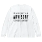 DRIPPEDのPARENTAL ADVISORY-ペアレンタル アドバイザリー-文字のみロゴTシャツ ビッグシルエットロングスリーブTシャツ
