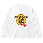 レコードの巣のBird Lock Cage 黄くちばし ビッグシルエットロングスリーブTシャツ