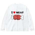 ゴロニャーのダサT屋さんのアイラブミート #肉の日 Big Long Sleeve T-Shirt