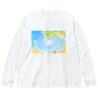 アロハスタイルハワイのハワイワイキキビーチ（イラスト） Big Long Sleeve T-Shirt