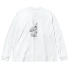 服好きの学生。のフロントプリントロンティ Big Long Sleeve T-Shirt