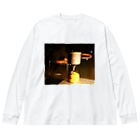 yosiのコッヘルとバーナーと焚き火 Big Long Sleeve T-Shirt