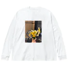 ririmuの優しいお花。 ビッグシルエットロングスリーブTシャツ