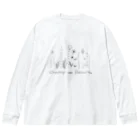 oka__のモノクロ ビッグシルエットロングスリーブTシャツ