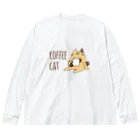 Studio HonWaccaのCOFFEE CAT ビッグシルエットロングスリーブTシャツ