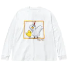 mizutama_のHappy Day!(にわとりとひよこ) Big Long Sleeve T-Shirt