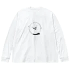 osam0508の白　まんまるポメラニアン Big Long Sleeve T-Shirt