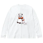 キッチュのパンダのおはなし　仲良しパンダとワニ Big Long Sleeve T-Shirt