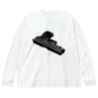 Y.T.S.D.F.Design　自衛隊関連デザインの９ｍｍ拳銃 ビッグシルエットロングスリーブTシャツ