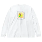 j8ie de vivre♪の　インコ隊　手書きの額に飾ってみた『小６作品　仲良しインコの絵 Big Long Sleeve T-Shirt