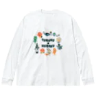 YoakeNecoの東北☆家族　集合 ビッグシルエットロングスリーブTシャツ