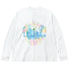 Love＆PeaceのLove＆Peace大人用ロゴ ビッグシルエットロングスリーブTシャツ