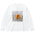 野菜スープの実家のホットケーキ ビッグシルエットロングスリーブTシャツ