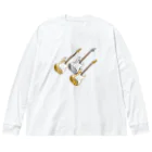 kimchinのアニマル柄のエレキギター Big Long Sleeve T-Shirt