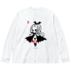 Mizna Wadaの月夜のヴァンパイアガール - ライトカラー向け Big Long Sleeve T-Shirt