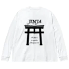 あさやけ洋品店のJINJA（黒） ビッグシルエットロングスリーブTシャツ