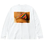 kumakumaの褌男子-レインボー- ビッグシルエットロングスリーブTシャツ