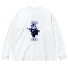 中華呪術堂（チャイナマジックホール）の【カラーver.】來來來！醉拳貓  Big Long Sleeve T-Shirt