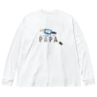 イラスト MONYAAT のちびた鉛筆 PAPA*C Big Long Sleeve T-Shirt