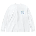 chiii × ☆の女の子×青色 Big Long Sleeve T-Shirt