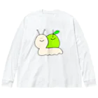 ゆるいもの倶楽部の🐌カタツムりんご🍏 ビッグシルエットロングスリーブTシャツ