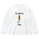 DRIPPEDのSmoking-タバコの吸い殻- ビッグシルエットロングスリーブTシャツ