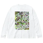 GreenTrexの蜘蛛の巣についた水滴デザイン Big Long Sleeve T-Shirt