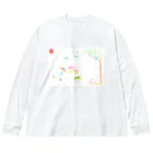 primurascoticaの青い鳥のいる風景 ビッグシルエットロングスリーブTシャツ