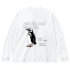 空とぶペンギン舎のマゼランペンギン ビッグシルエットロングスリーブTシャツ